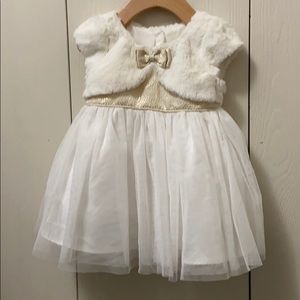 Jona Michelle Cream Formal Dress with Shrug